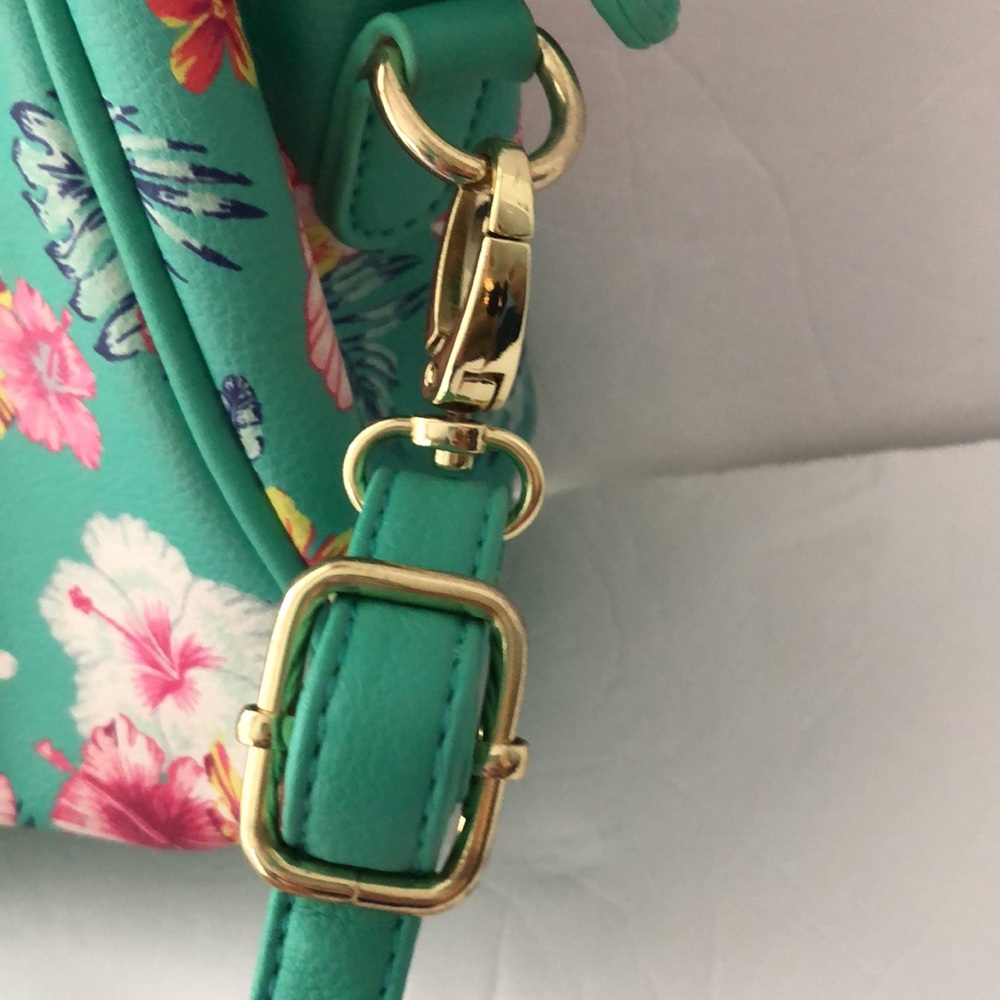 Betsey Johnson Handbag Crossbody Floral Green - Picture 4 of 10